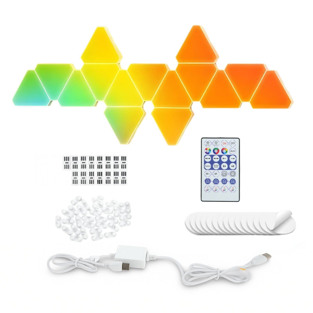 15er Set LED RGBIC Dreieck-Lichtpaneele Leuchtplatten Wandleuchte