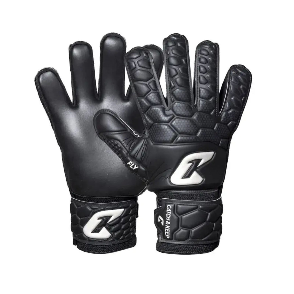 Fussballhandschuhe Fly Kids Dark Soul Gr. 3 Torwart Goalie Handschuhe