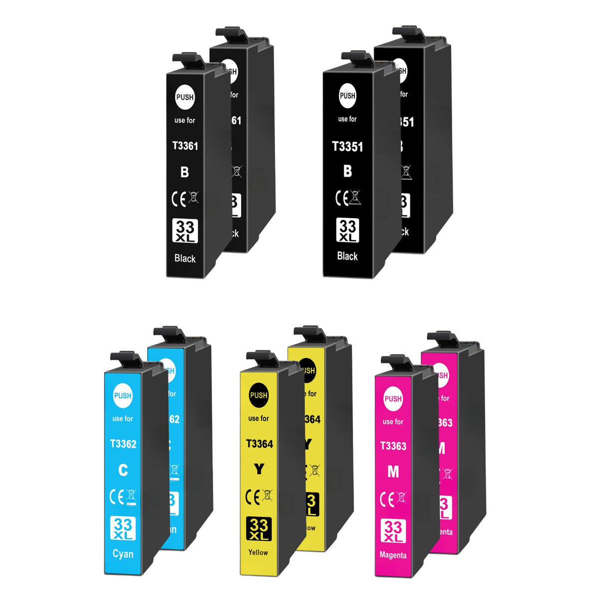 Kompatible Tintepatrone XL für Epson Expression Premium XP-7100 - Photo Black - Black Cyan Yellow Magenta - 10er Set