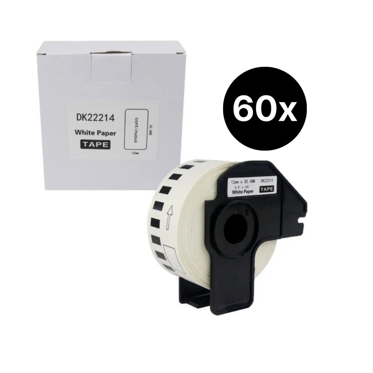60er-Set Alternative Etikettenrolle zu Brother DK-22214 Etiketten