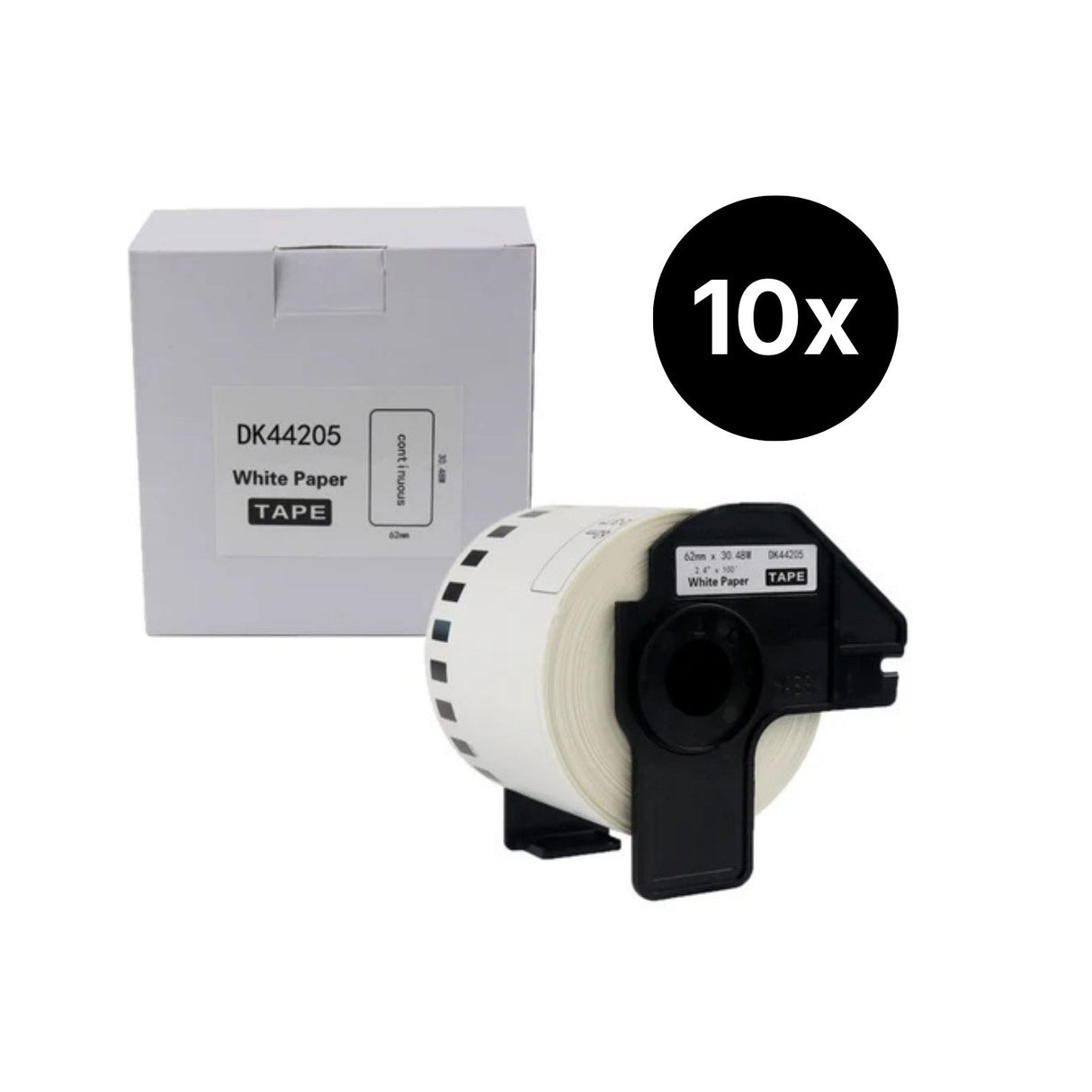 10er-Set Alternative Etikettenrolle zu Brother DK-44205 Etiketten