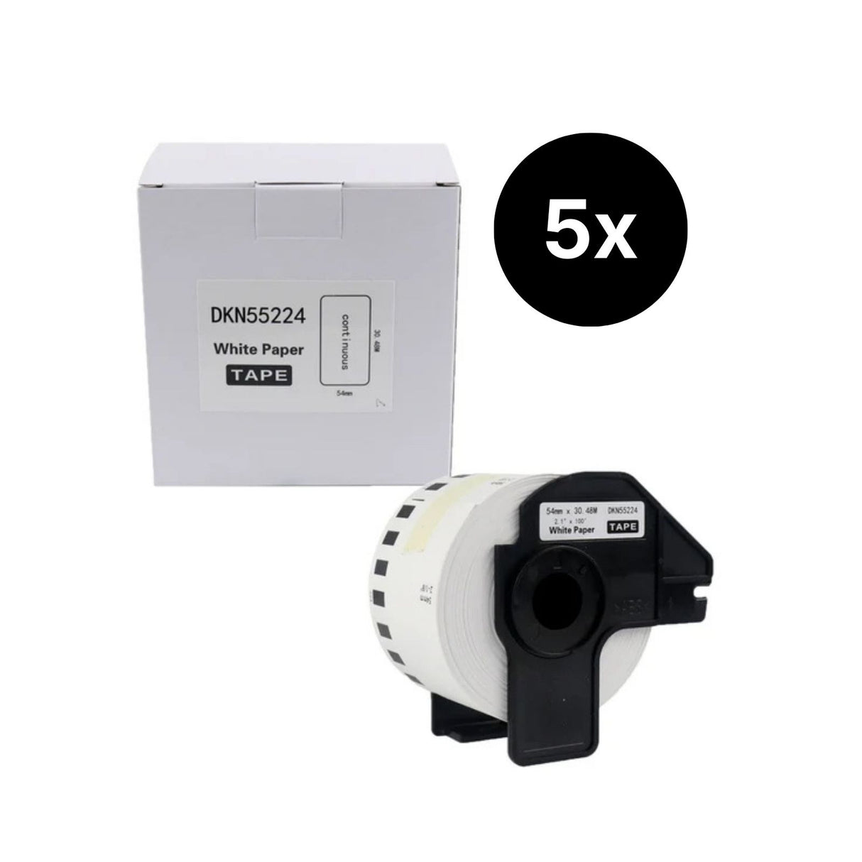 5er-Set Alternative Etikettenrolle zu Brother DK-N55224 Etiketten