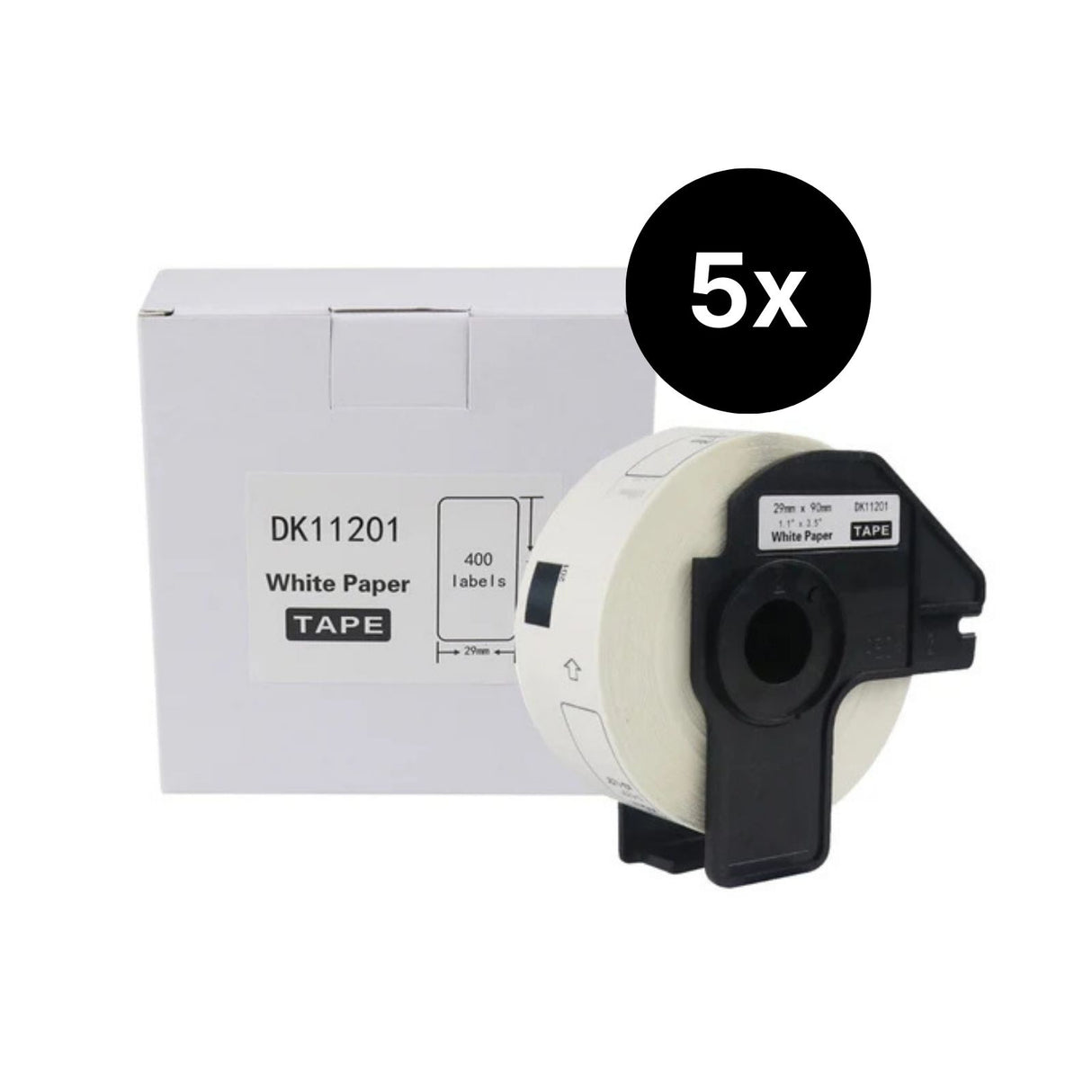 5er-Set Alternative Etikettenrolle zu Brother DK-11201 Etiketten