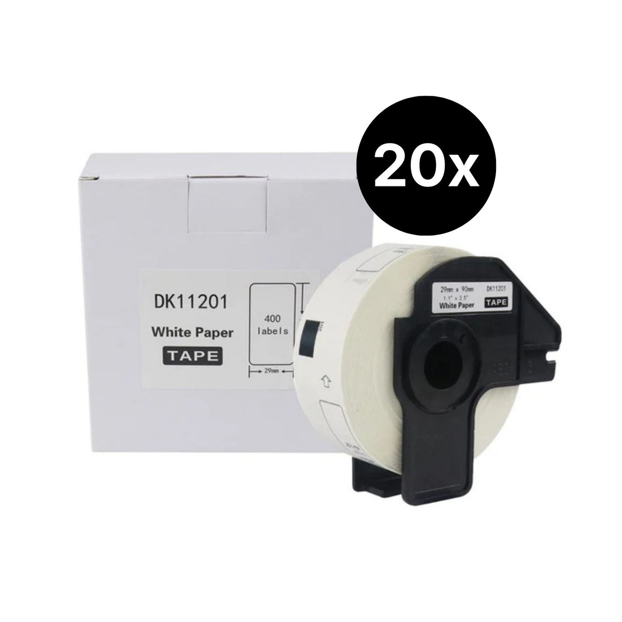 20er-Set Alternative Etikettenrolle zu Brother DK-11201 Etiketten