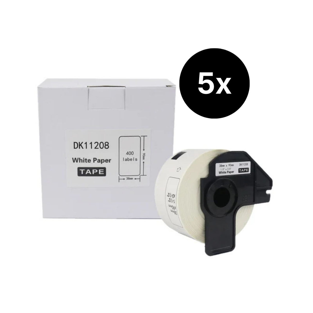 5er-Set Alternative Etikettenrolle zu Brother DK-11208 Etiketten