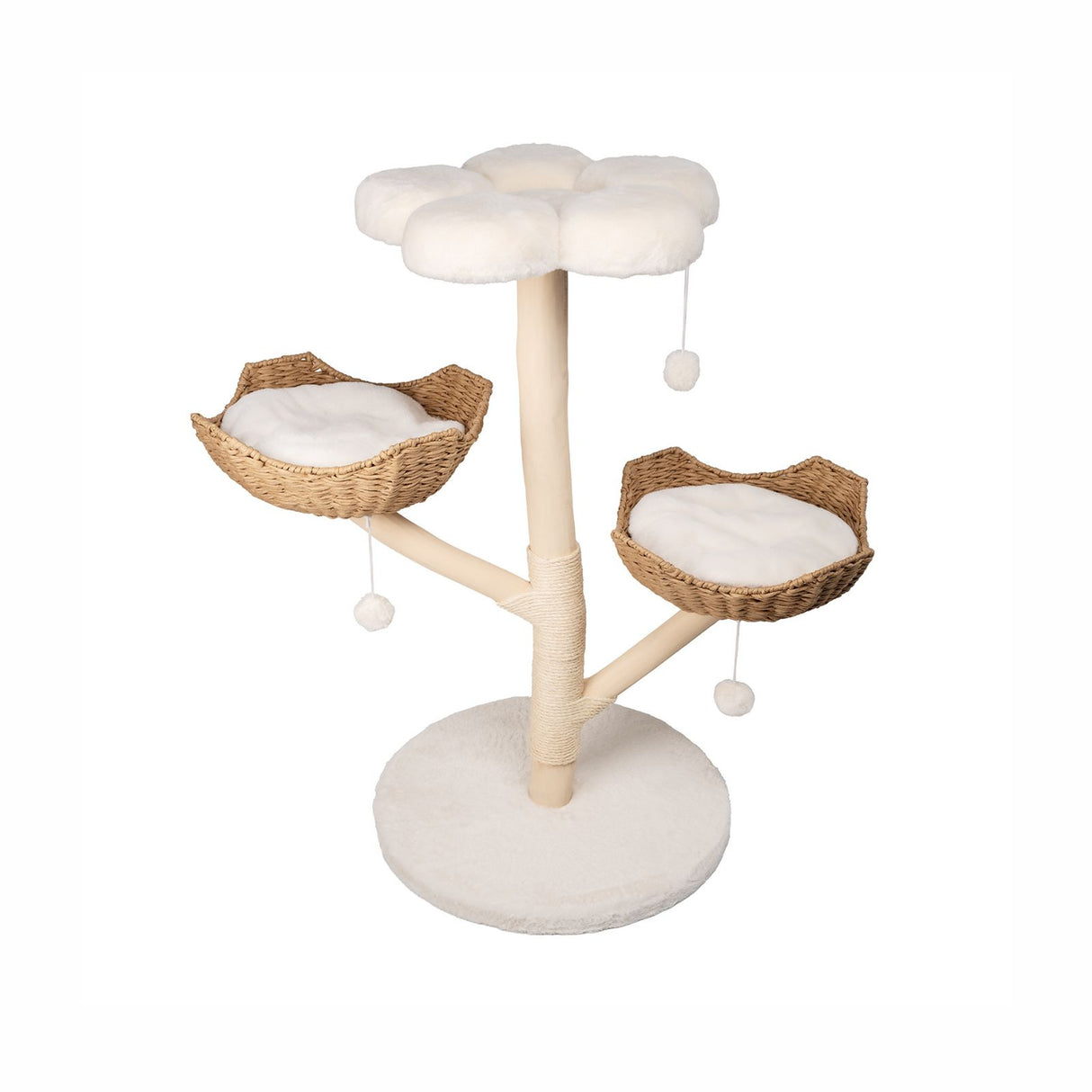 Kratzbaum mit Körben und Plattform Katzenbaum Katzenspielzeug Kletterbaum