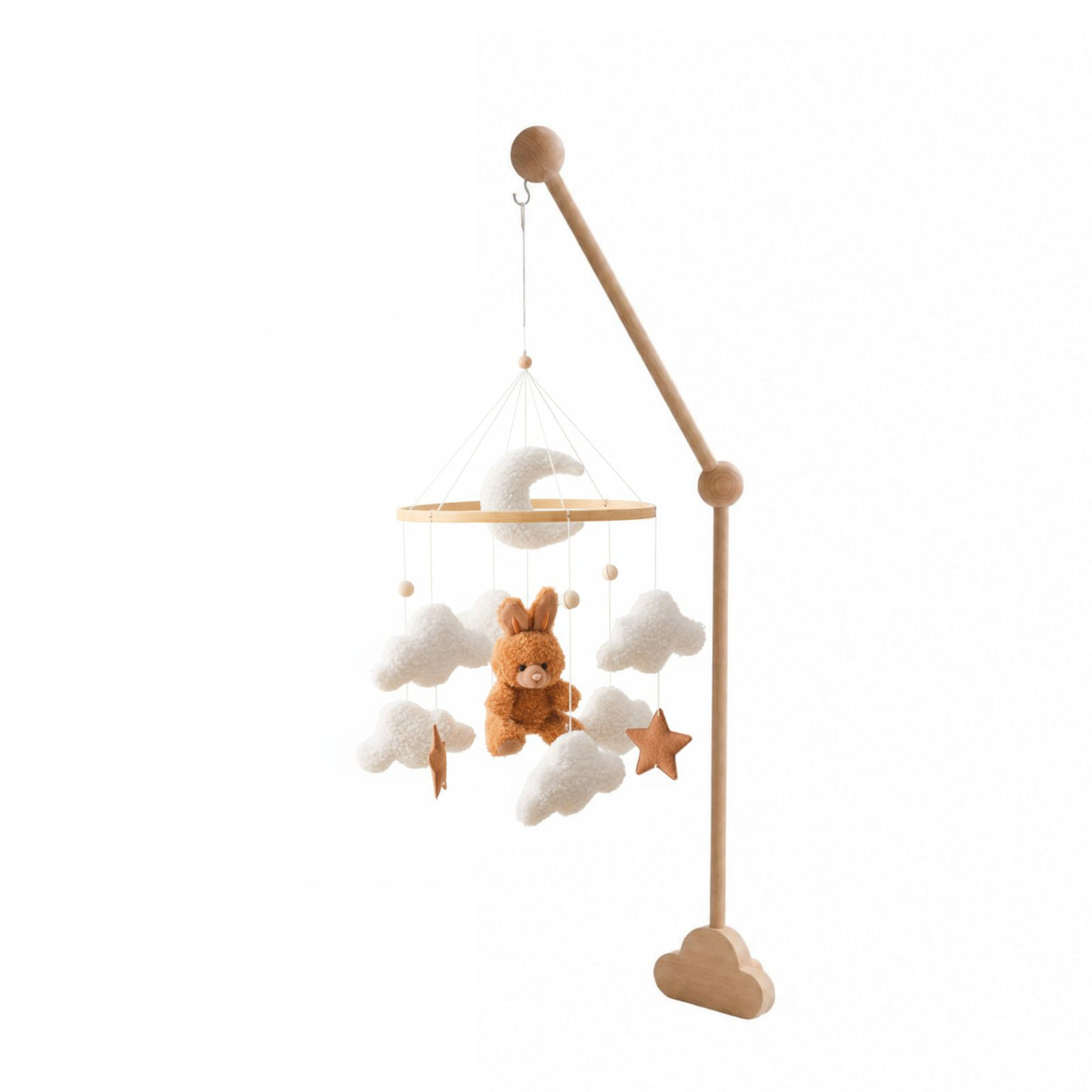 Mobile mit Halterung Hase Braun Babymobile mit Glockenhalter