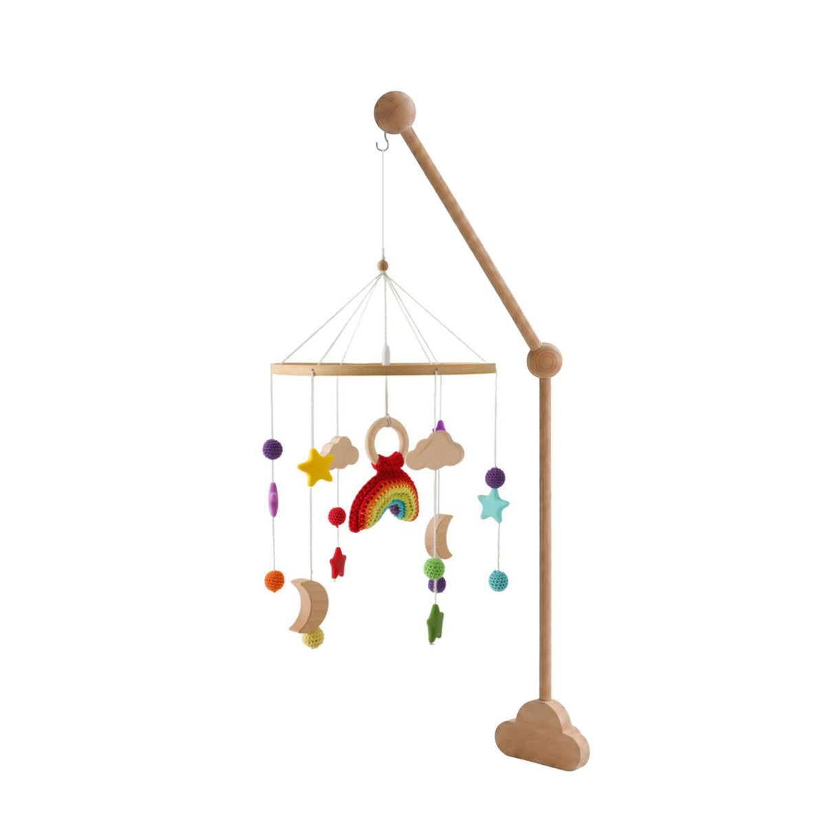 Mobile mit Halterung Regenbogen Babymobile mit Glockenhalter