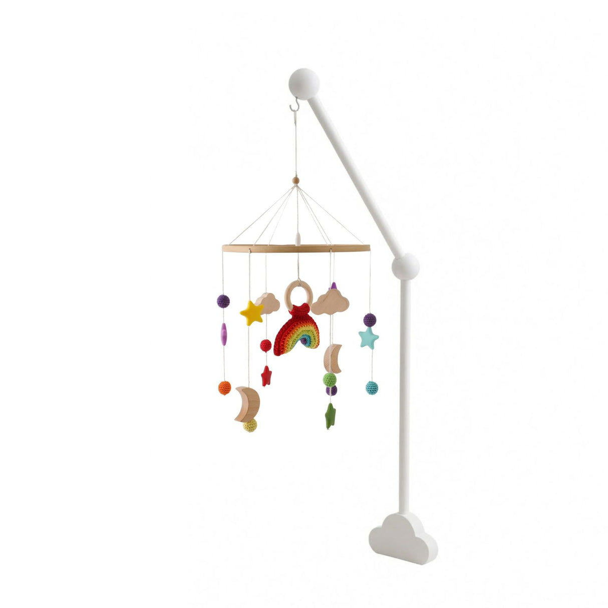 Mobile mit Halterung Regenbogen Babymobile mit Mobilearm