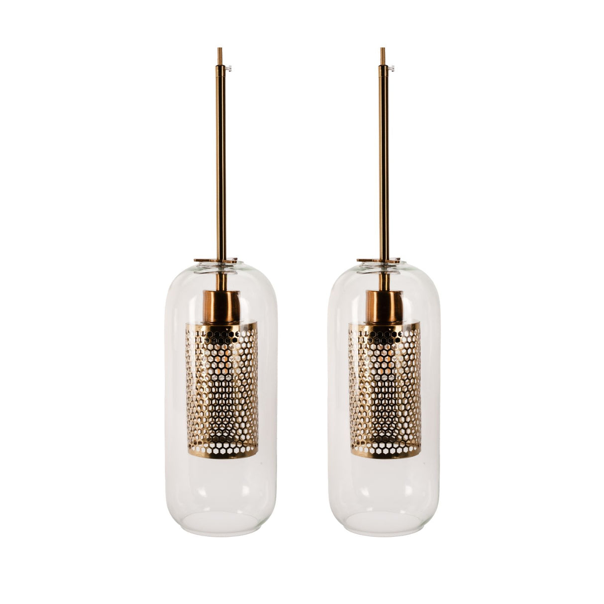 2er-Set Glas-Pendelleuchte Hängelampe Deckenleuchte Pendellampe Lampe