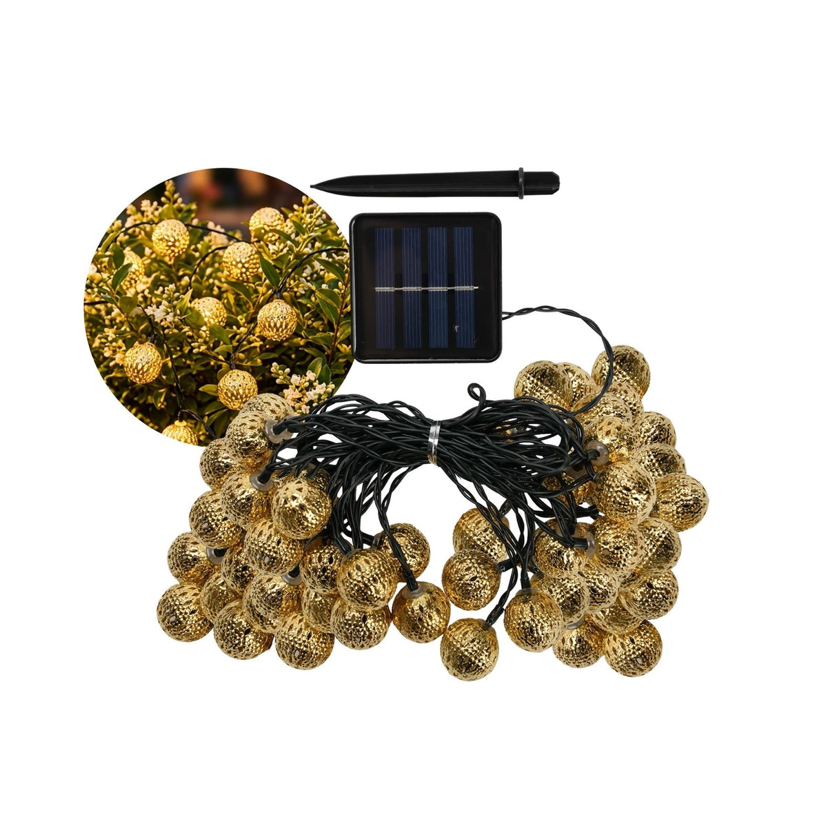 Marokkanische LED Solar-Gartenbeleuchtung 9.3m Outdoor-Dekoleuchte