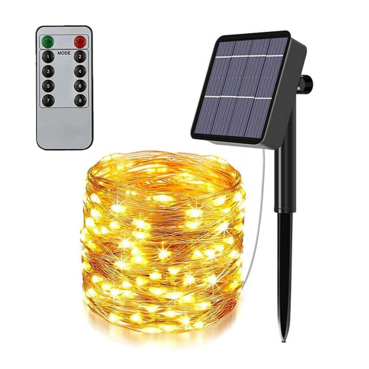 LED-Solar-Gartenbeleuchtung 22m Dekoleuchte Outdoor-Leuchtgirlande