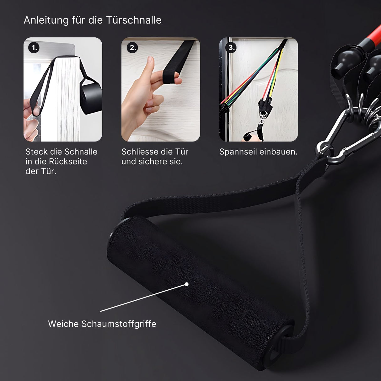 11-tlg. Set Resistance-Band Fitnessband Trainingsband Widerstandsband