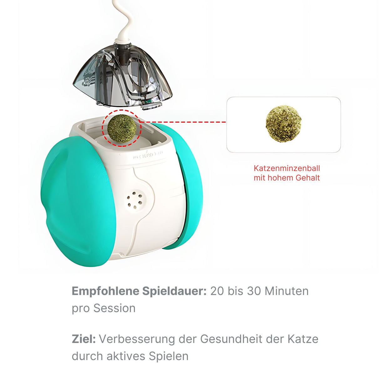 Interaktives Katzenspielzeug Balance-Schwung-Spielzeug Katzenfederspielzeug Katzenkugel