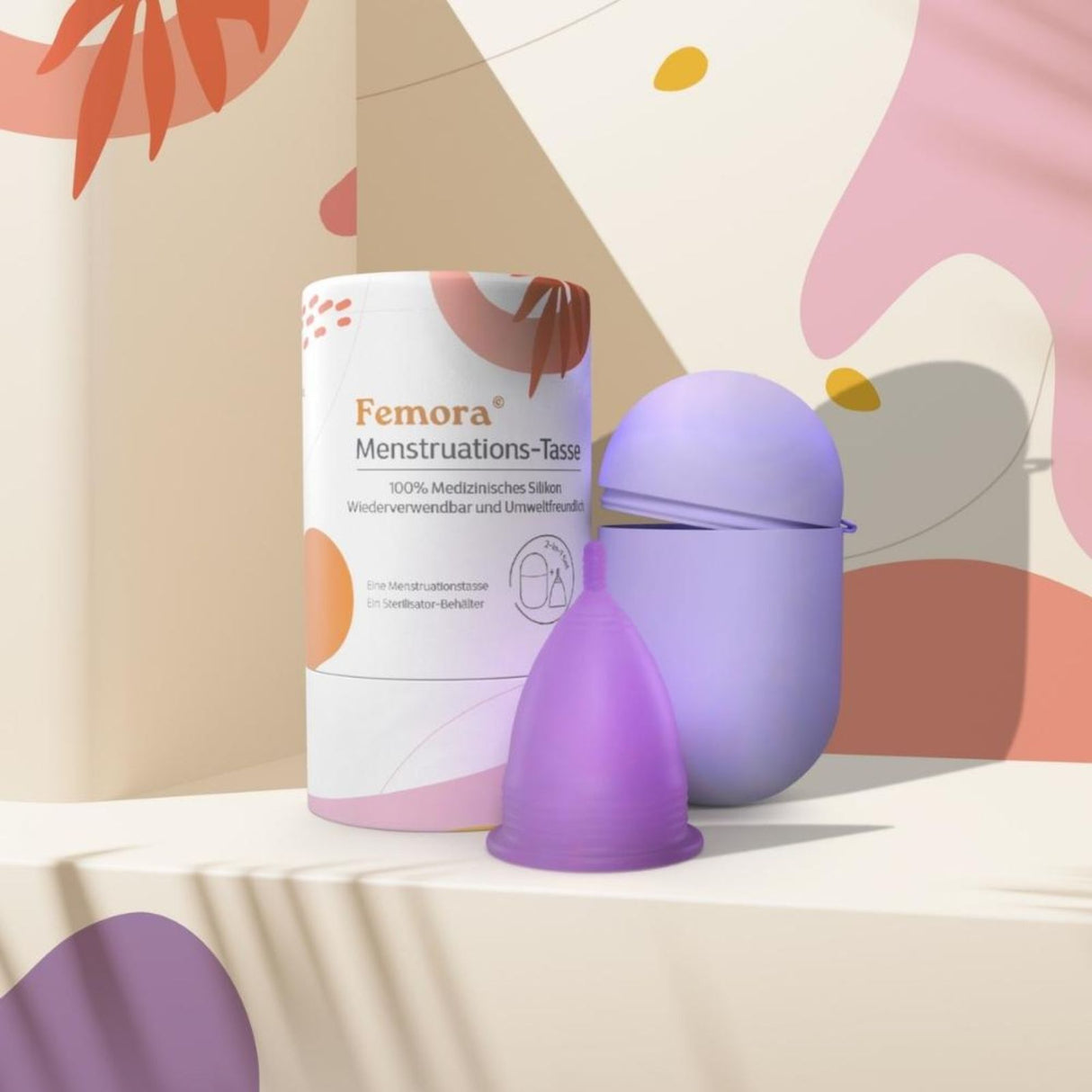 Menstruationstasse + Sterilisator Grösse XS Periodenbecher Menstasse