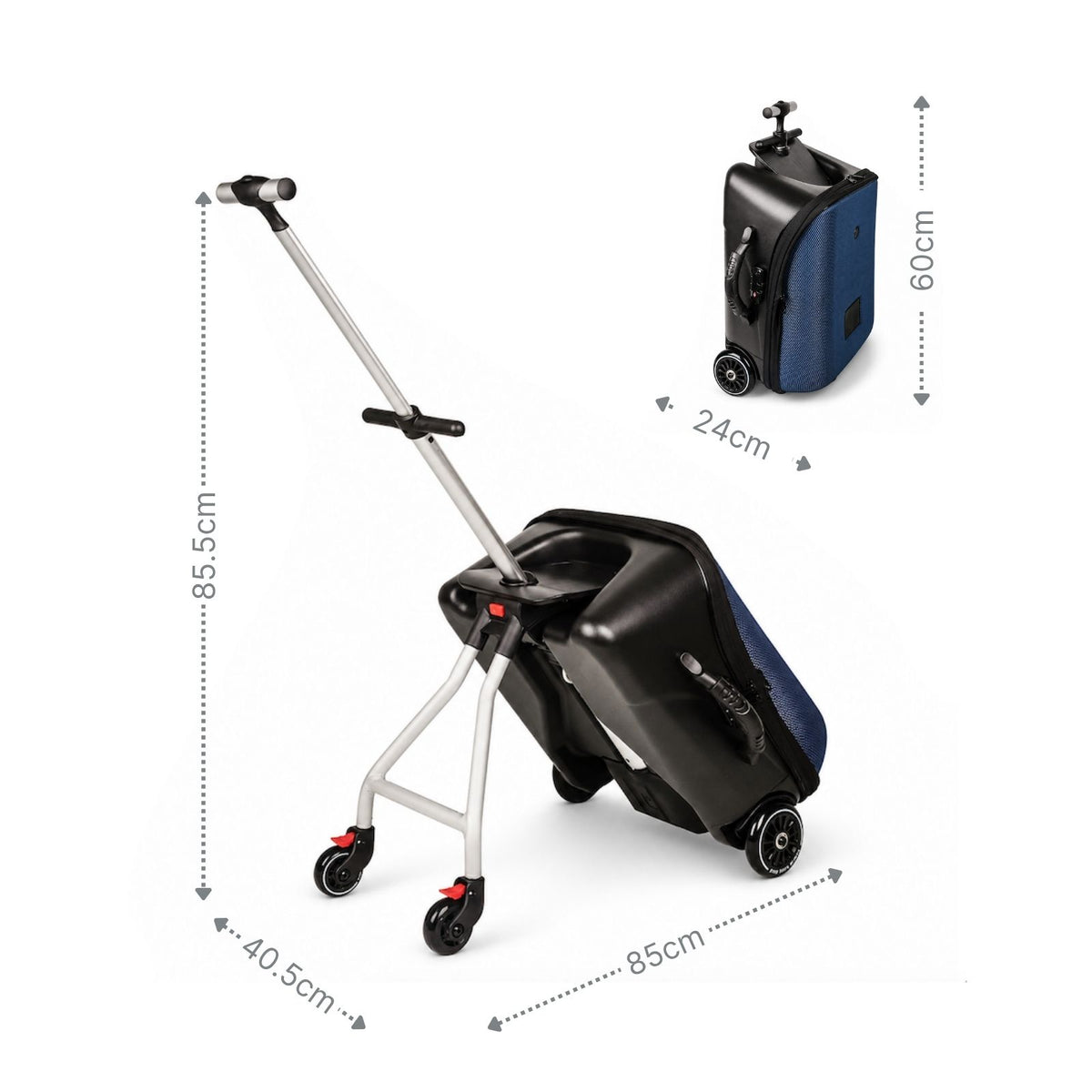 2in1 Kinderwagenkoffer Handgepäck Hartschalenkoffer Buggy Trolley