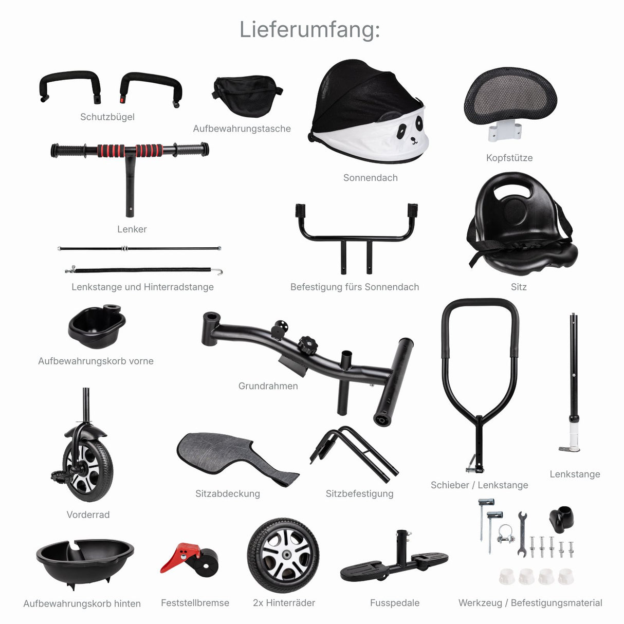 Kinder-Dreirad Anpassbares Dreirad 4in1 Dreirad Kleinkind-Dreirad