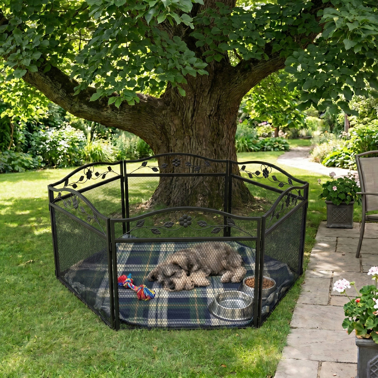 Tiergehege Hundezaun Kleintierzaun Hundeauslauf Gartenzaun Metallzaun