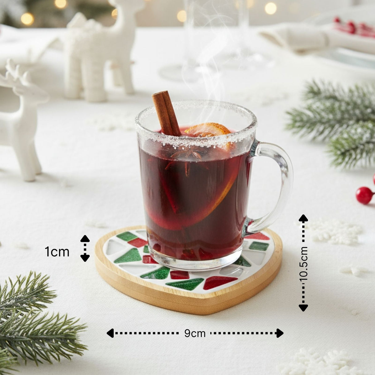 2er-Set DIY-Mosaik-Untersetzer Weihnachtsmann Schneemann Bastelset
