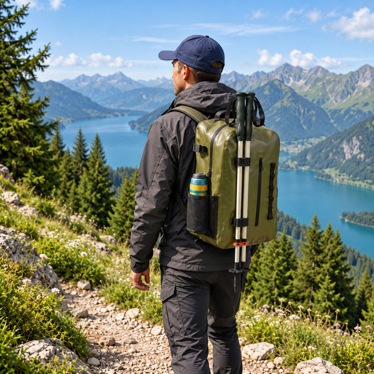 Wasserdichter Angelrucksack Angeltasche Tackle Bag Ködertasche