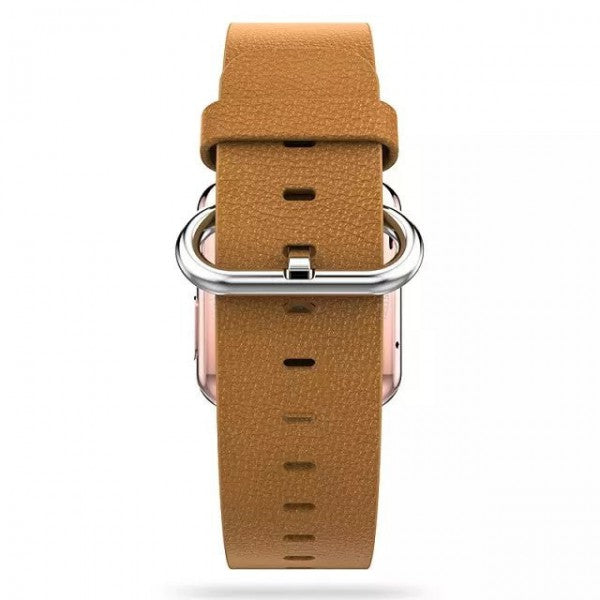 Apple Watch 44mm / 42mm HOCO Echtleder Armband Band mit Adapter BRAUN