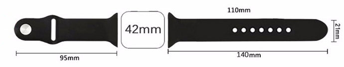 Apple Watch 44mm / 42mm Silikon Armband M/L PINK Rosa