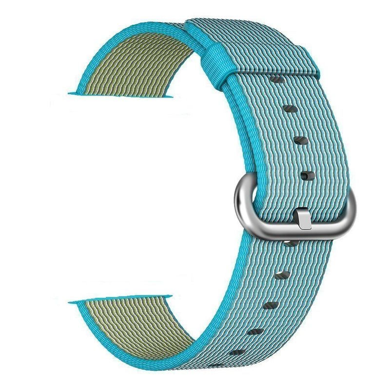 Apple Watch 44mm / 42mm Nylon Stoff Armband Schnalle mit Dorn BLAU Skyblue