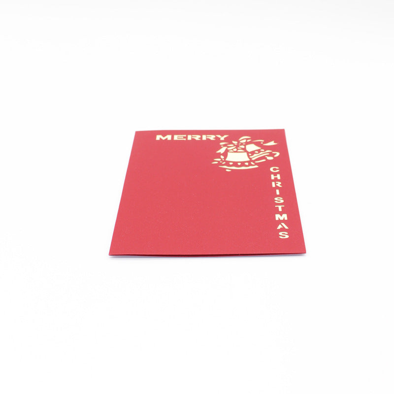 Handgemachte 3D Weihnachtskarte Glocken Noël Grusskarte Festtagskarte