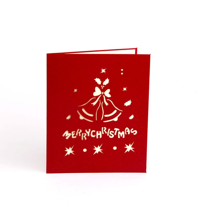 Handgemachte 3D Weihnachtskarte Weihnachtsglocken Grusskarte