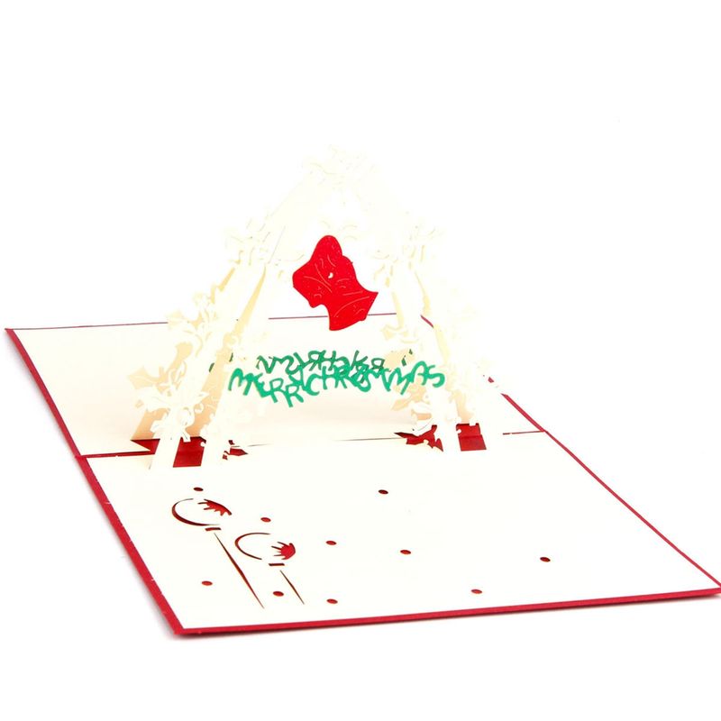 Handgemachte 3D Weihnachtskarte Weihnachtsglocken Grusskarte