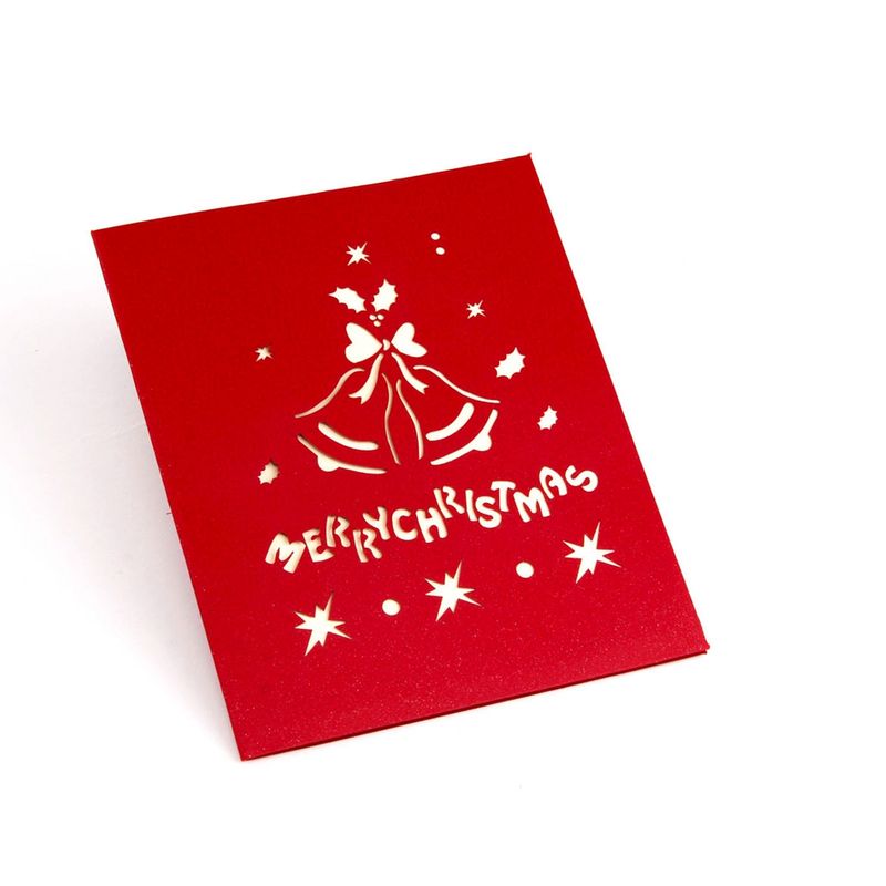Handgemachte 3D Weihnachtskarte Weihnachtsglocken Grusskarte