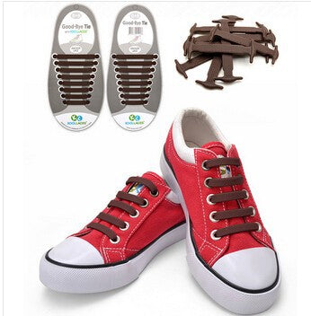 Elastische Schnürsenkel Schuhband Sneaker Lauf Sportliche BRAUN