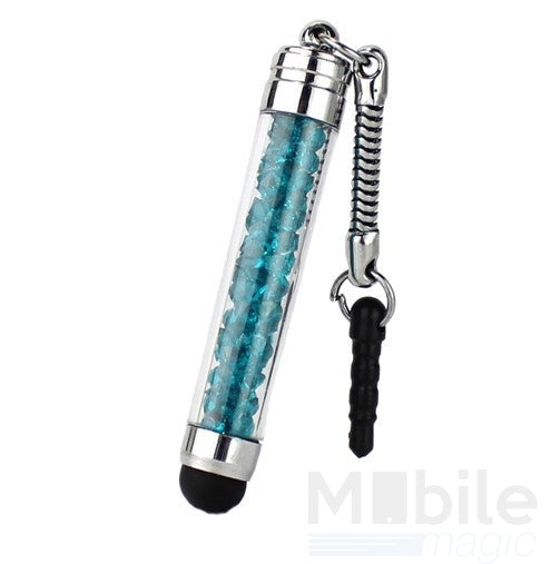 Touch Pen Stift Glitzer Stylus Stift für alle Smartphones und Tablets HELLBLAU