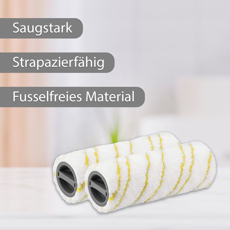2er-Set Alternative Mikrofaserwalzen für Kärcher Reiniger FC3 FC4 FC5 FC7