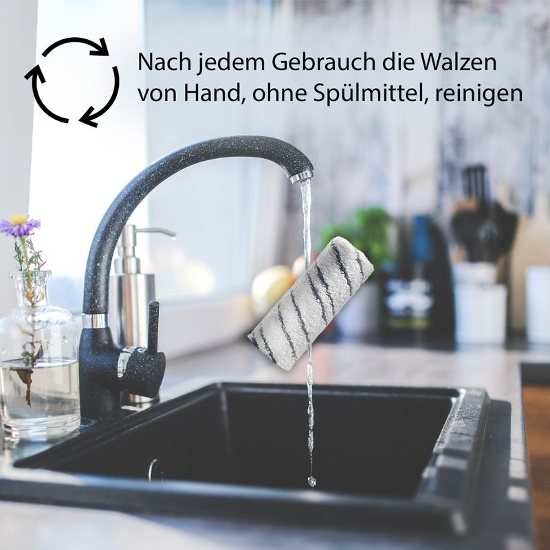 Alternatives 2er-Set Mikrofaserwalzen für Kärcher Reiniger FC3 FC4 FC5 FC7