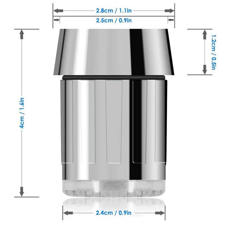 LED-Wasserhahn-Aufsatz mit Farbwechsel Multicolor Badezimmer