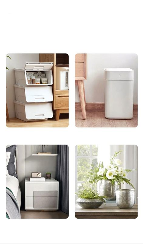 Möbelrollen universelle 360° drehbar selbstklebend Weiss 4Stk.