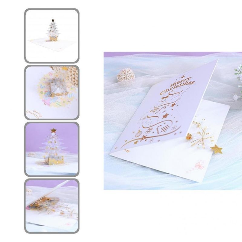 3D Weihnachtskarte Festtagskarte Grusskarte Tannenbaum Transparent