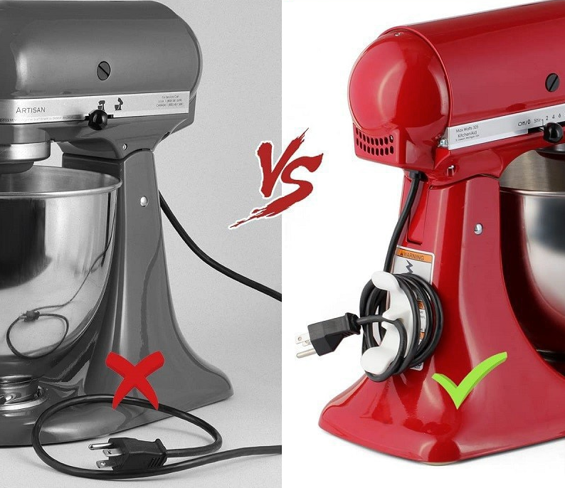 Kabelhalter für Küchenmaschinen Kabelclips selbstklebend Schwarz