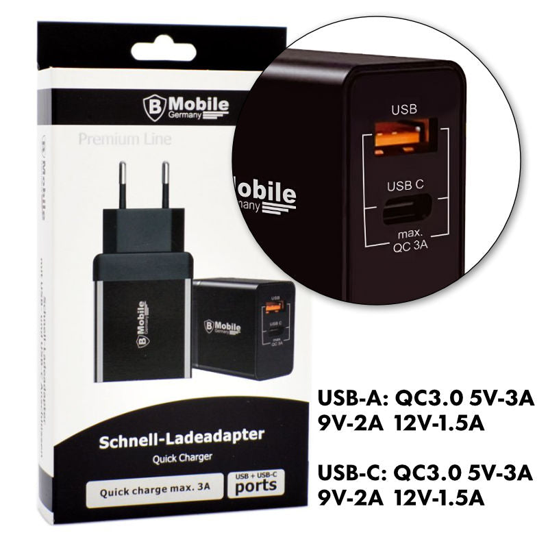 USB-Netzteil Schnellladeadapter USB-Ladegerät Wandladegerät