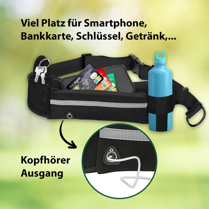 Leine Jogging Bauchgurt Hüftgurt Hundeleine Flexibel Elastisch Bungee