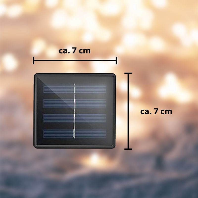 22m Gartenbeleuchtung Solar-Lichterkette Leuchtgirlande LED RGB