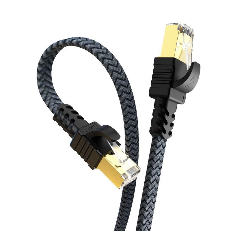 1m Netzwerkkabel Flachkabel Ethernet LAN Kabel RJ45 Kat. 7 flach UTP