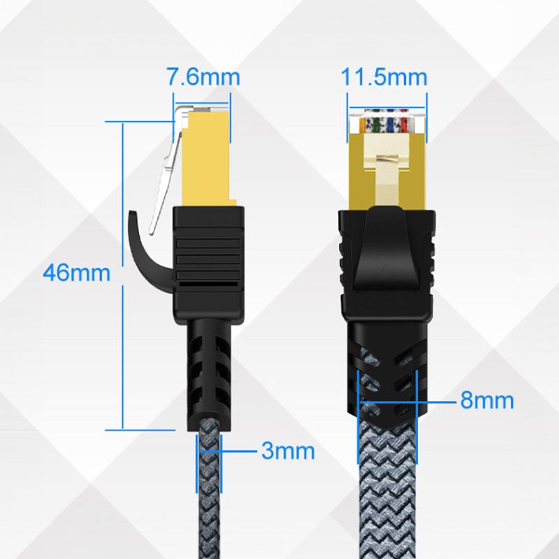 15m Netzwerkkabel Flachkabel Ethernet LAN Kabel RJ45 Cat. 7 UTP
