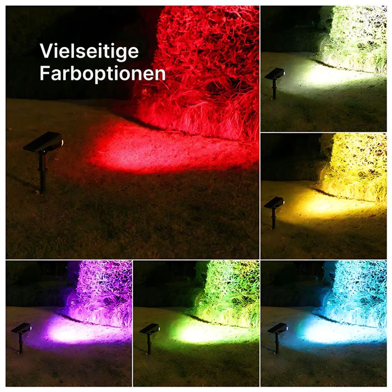 LED Solar Gartenstrahler Gartenscheinwerfer Aussenbeleuchtung
