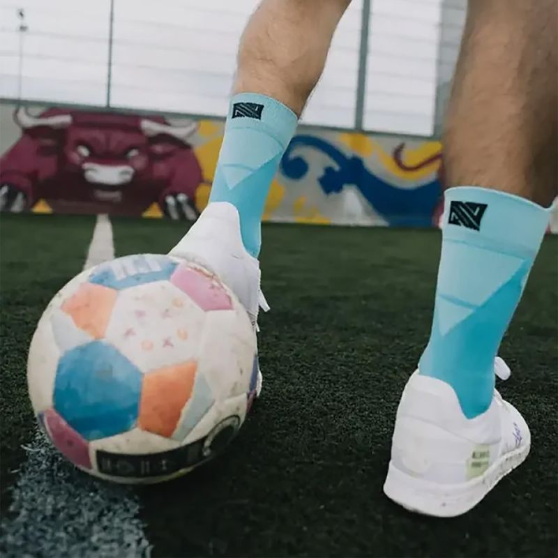 Fussballsocken Gr. 42-47 Grip Socken Fussball Strümpfe GripSoxx Hellblau