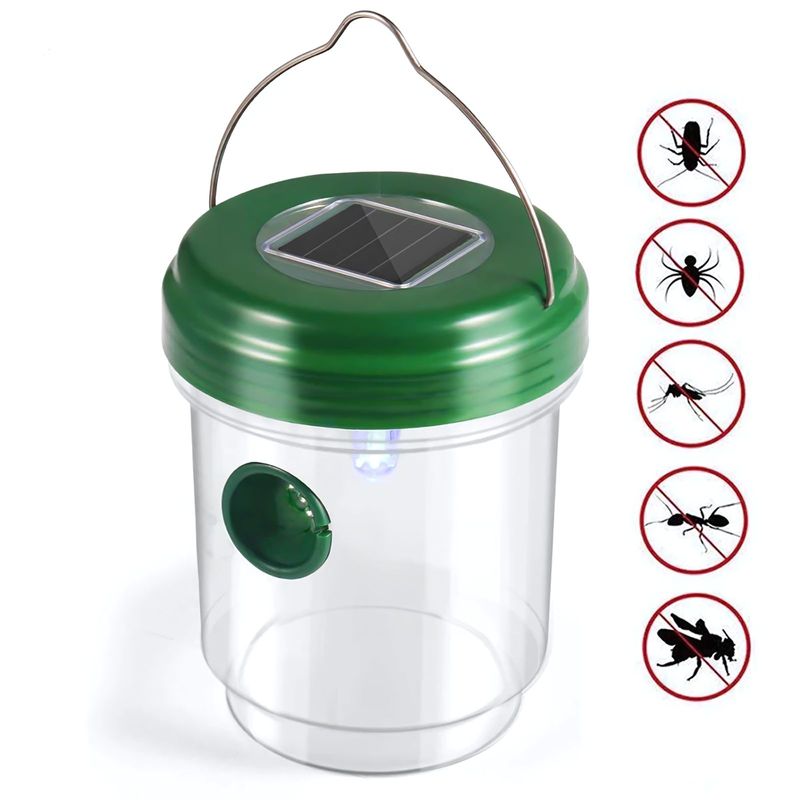 Solar LED Wespenfalle Fliegenfalle Insektenfalle Mückenfalle - 2 Stück