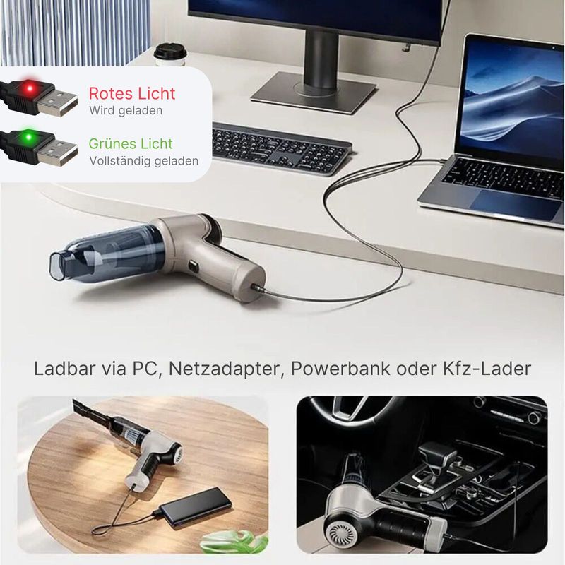Akku-Staubsauger Handstaubsauger 3-in-1-Autostaubsauger