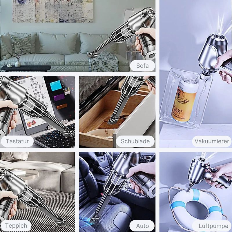 Akku-Staubsauger Handstaubsauger 3-in-1-Autostaubsauger