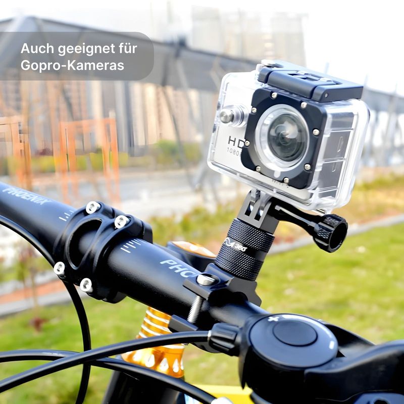 Velo Actioncam-Halterung Fahrradlenker für Insta360 One X GoPro uvm